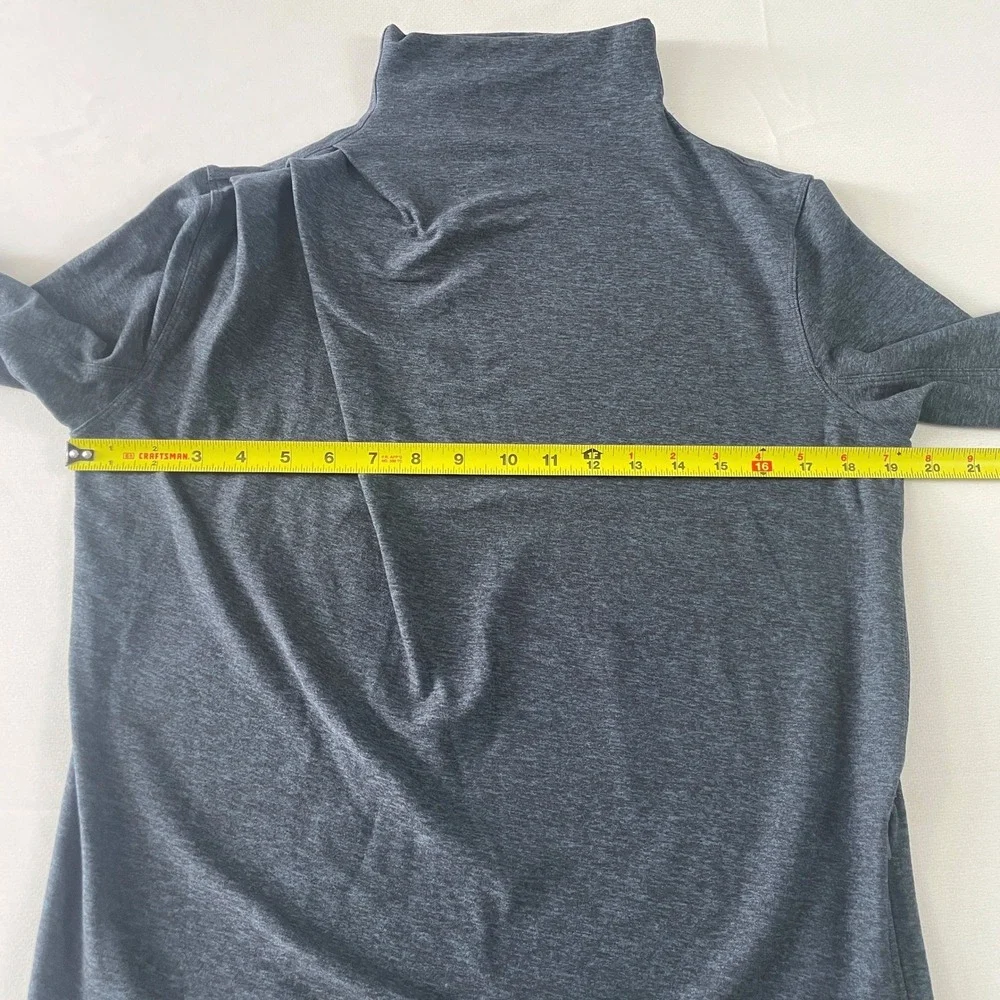 Lululemon Morning Miles Rulu Long Sleeve Heathered Nocturnal Teal Black Size‎ 6